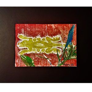Lizard Monoprint